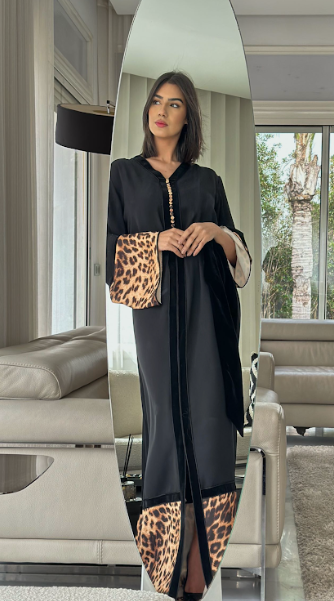 Leopard Gandoura Moroccan Dress