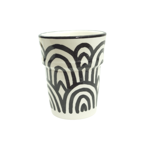 Black and white Moroccan Coffee Cups