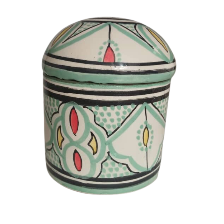 Long green ceramic box