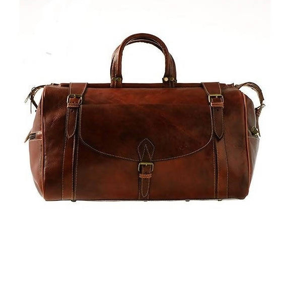 Brown Leather Travel Bag-My Real Leather-MyTindy
