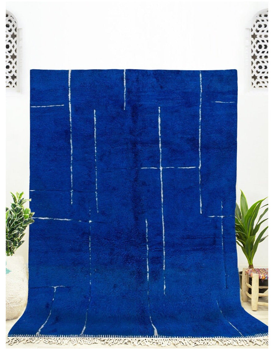 Beni Mrirt Moroccan Wool Blue Rug