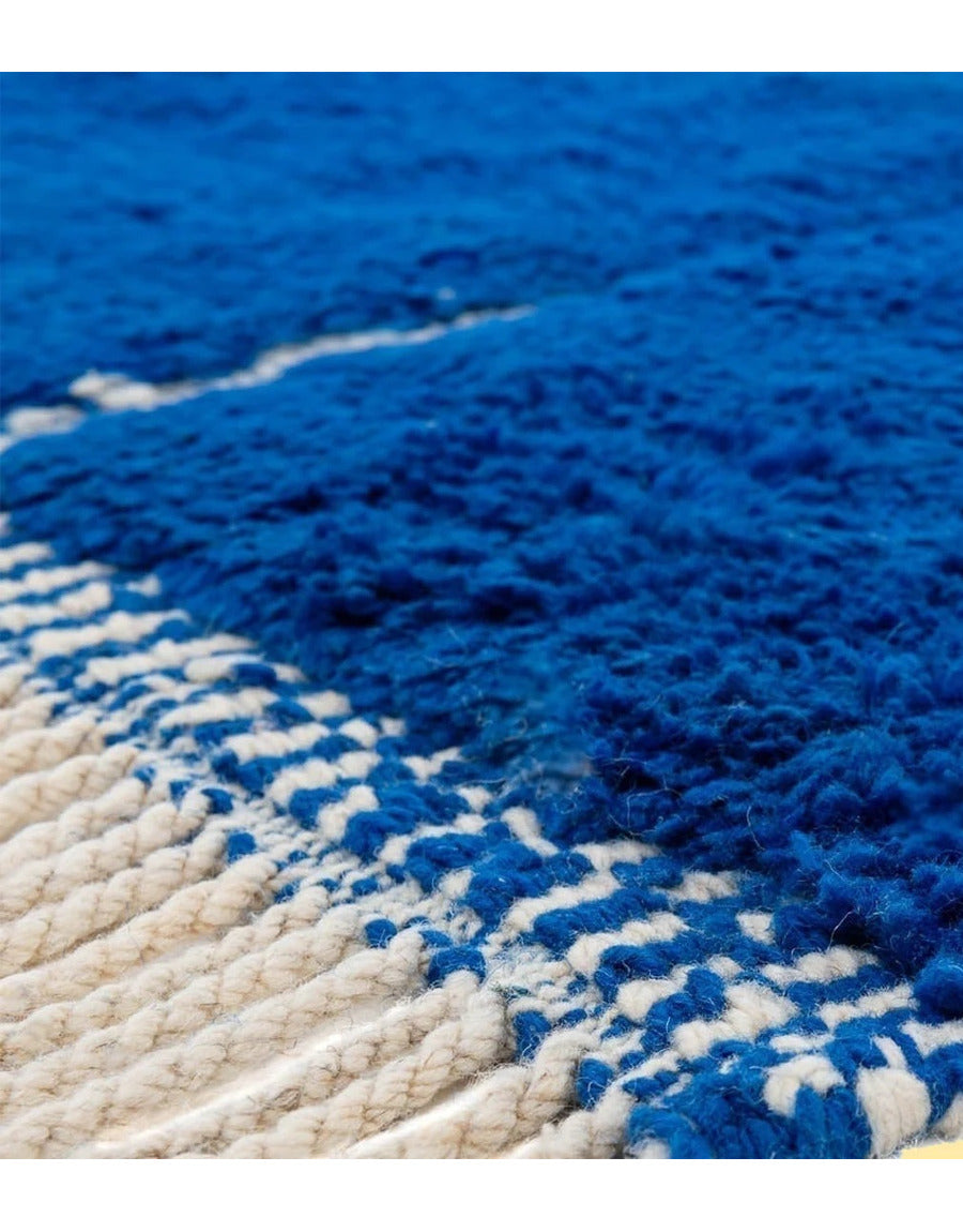 Beni Mrirt Moroccan Wool Blue Rug