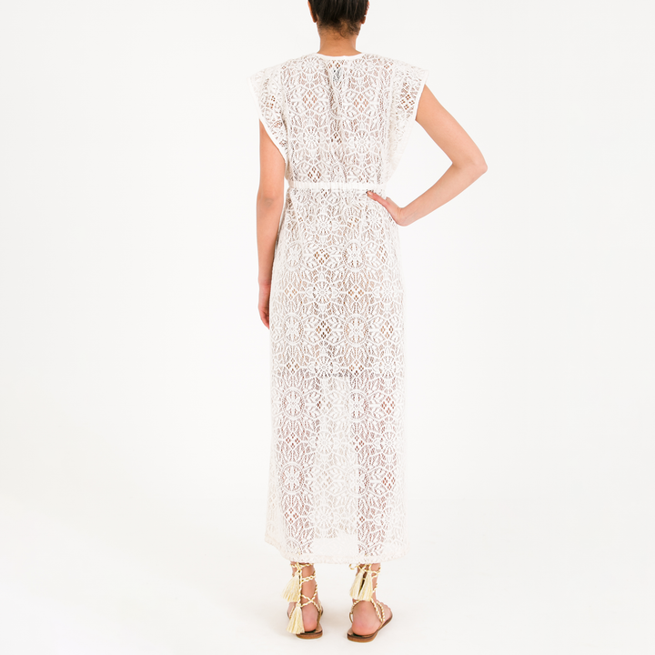 WENDY Off-White Lace dress-OWL Marrakech-MyTindy