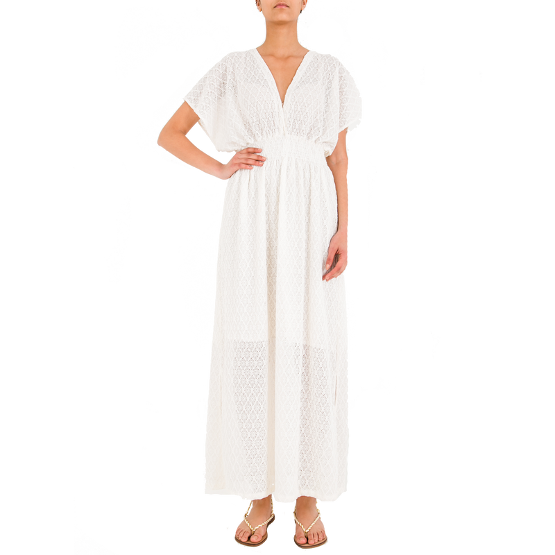 ROSIE Off-White Lace Dress-OWL Marrakech-MyTindy