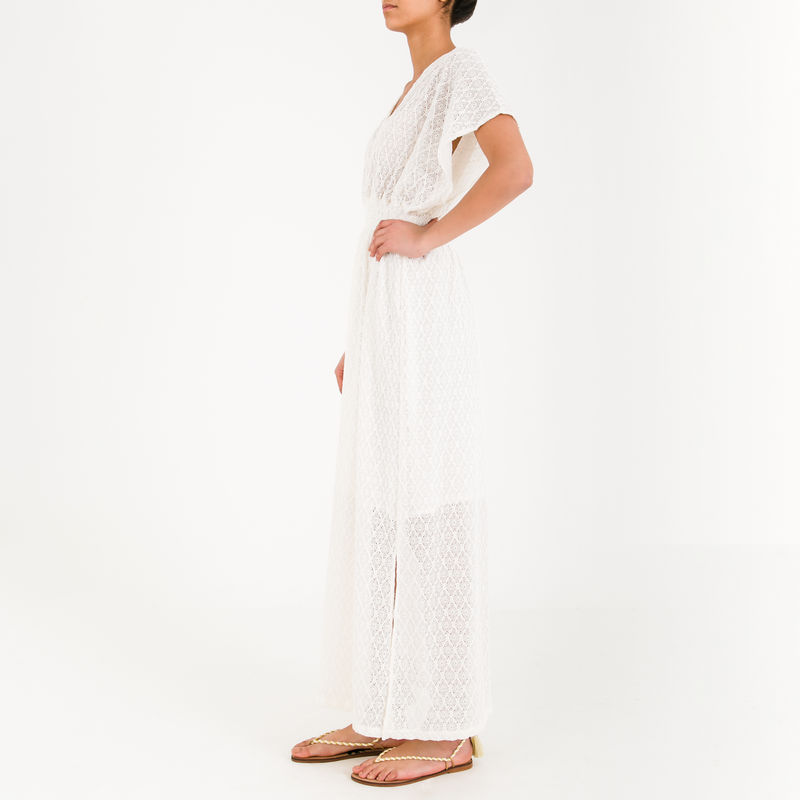 ROSIE Off-White Lace Dress-OWL Marrakech-MyTindy