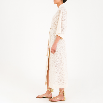 SERENA Off-White Lace Kimono-OWL Marrakech-MyTindy