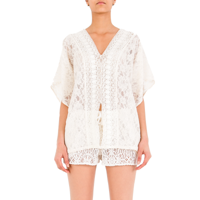 MARIELA Off-white Lace Top-OWL Marrakech-MyTindy