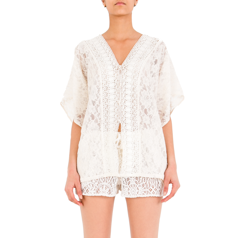MARIELA Off-white Lace Top-OWL Marrakech-MyTindy