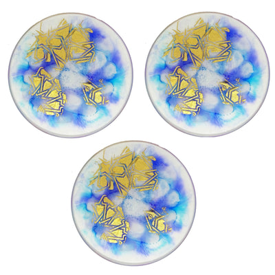 Blue and Gold Resin Coasters-Artizainer-MyTindy