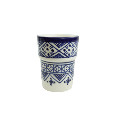 Blue Patterns Moroccan Cups