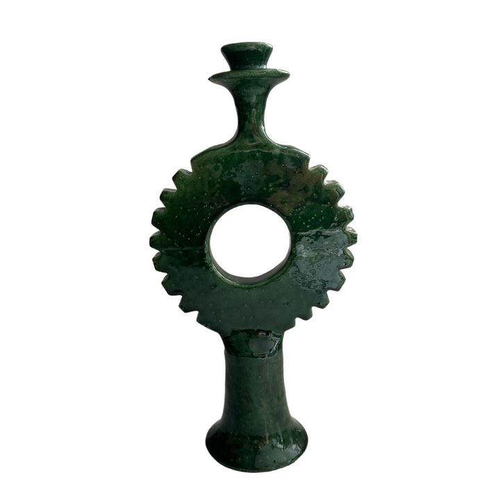 Green Ceramic Candle Holder
