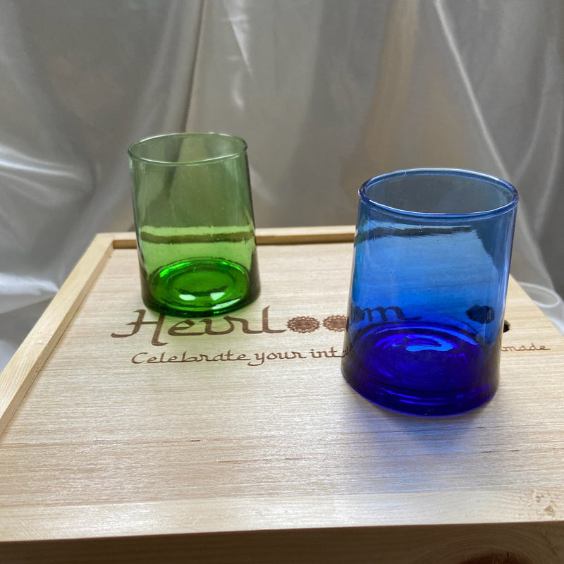 Set of 6 Beldi Drinking Glasses - Green