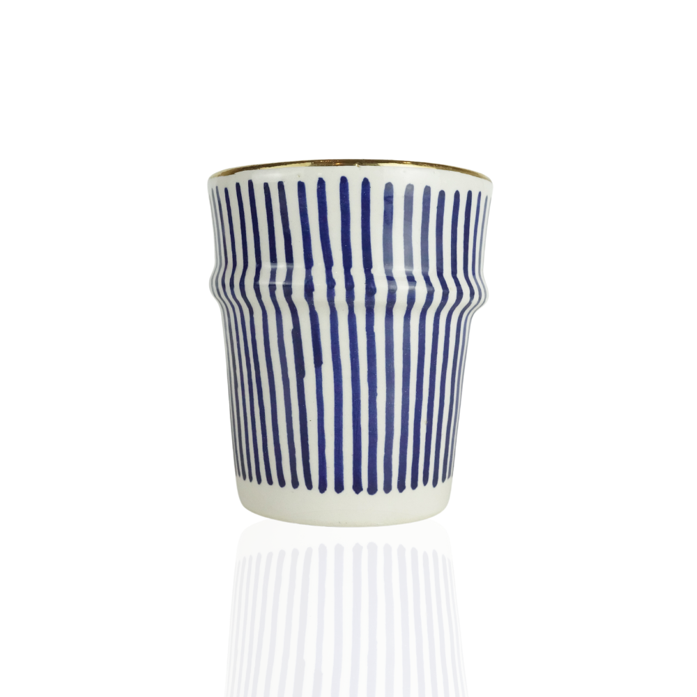 Blue & Gold Moroccan Coffee Cup