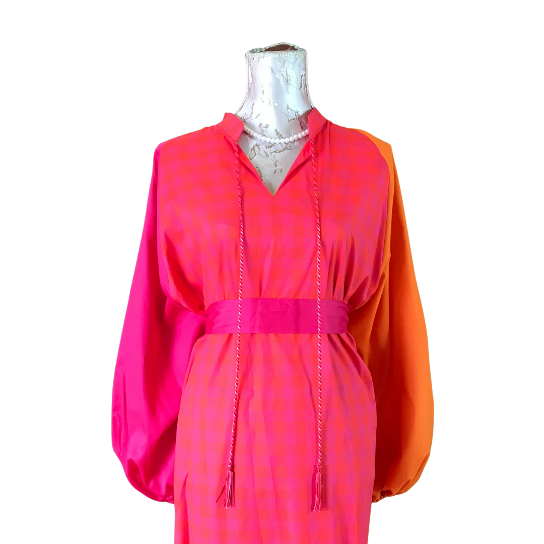 Pink and Orange Moroccan Dress-Yass and Yass-MyTindy