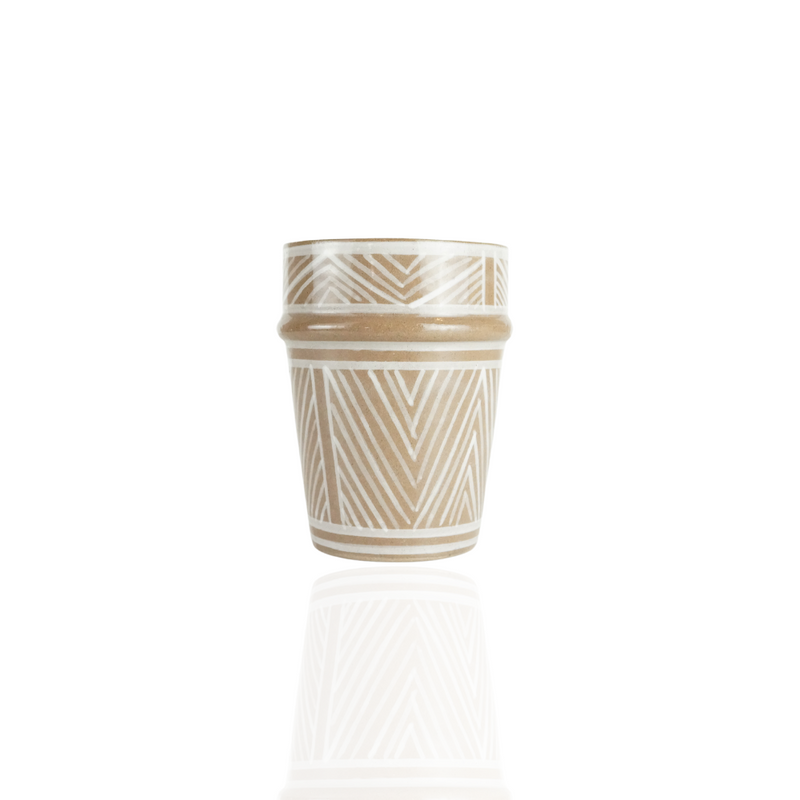 Brown & White Espresso Moroccan Cups