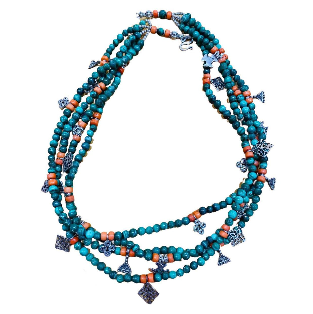 Malachite Berber Necklace-Jbali Bijoux-MyTindy