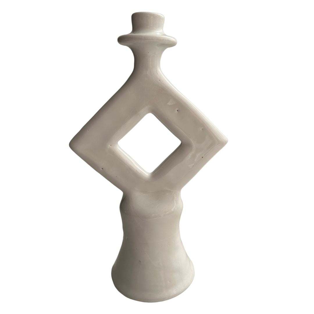 White Ceramic Candle Holder