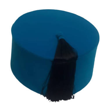 Light Blue Moroccan Hat "Tarbouche"-Aicha Kacem-MyTindy