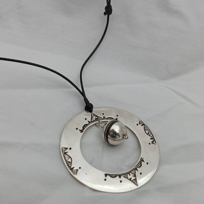 Pure Silver Saturn Necklace
