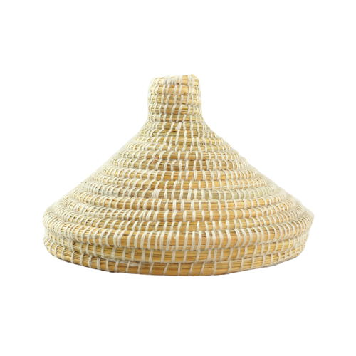 Pot en laine marocaine blanche