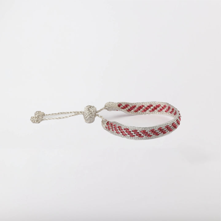 Izy n°2 bracelet in Silver Raspberry