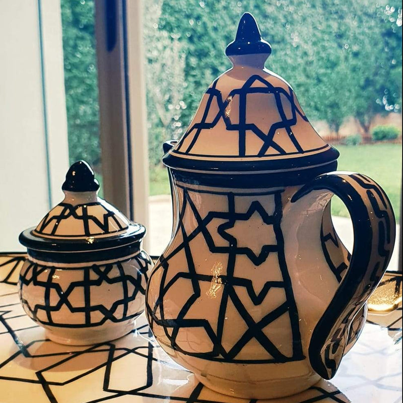 Sugar Jar With Mosaic Patterns-Dialna by Salma Bensaid-MyTindy