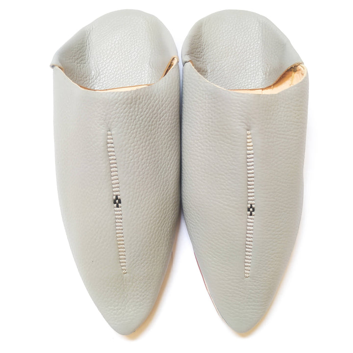 Light Grey Moroccan Slippers
