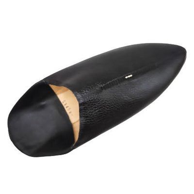 Black Leather Moroccan Slippers-My Real Leather-MyTindy