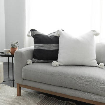 Pemium Moroccan Pillow Cover Pompon