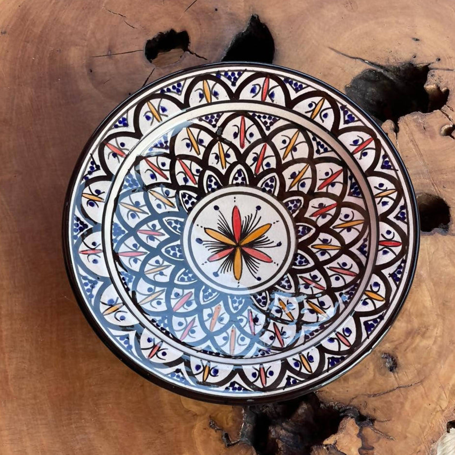 26 cm - Black & White Moroccan Deep Dish
