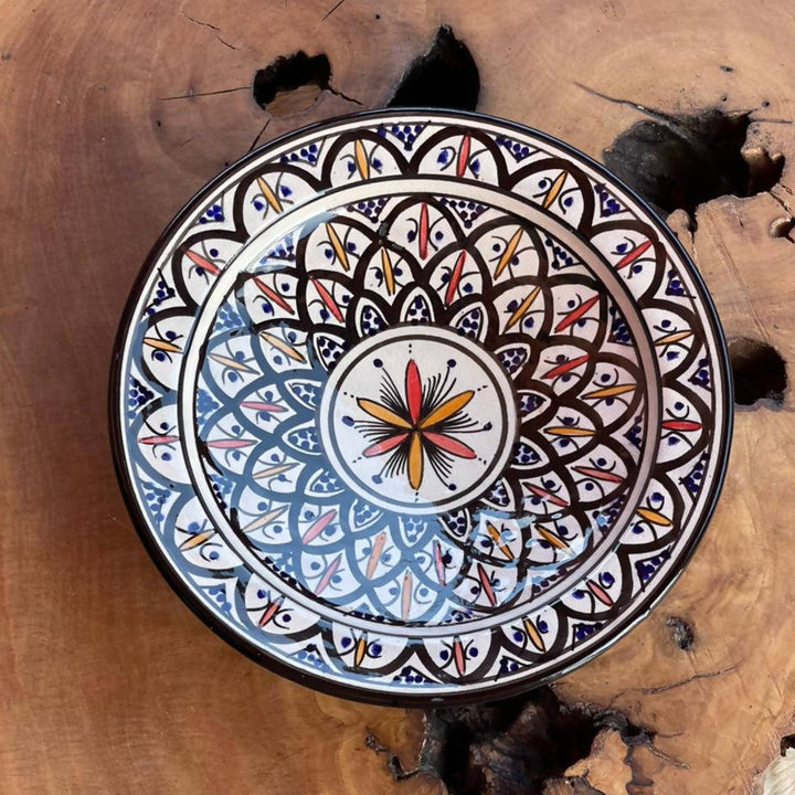26 cm - Black & White Moroccan Deep Dish