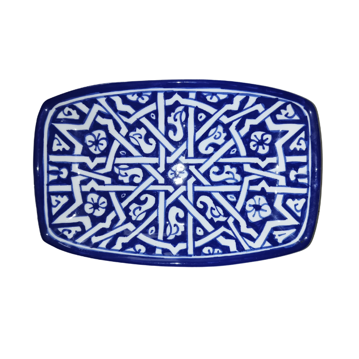 Rectangular plates with rounded edge (blue)