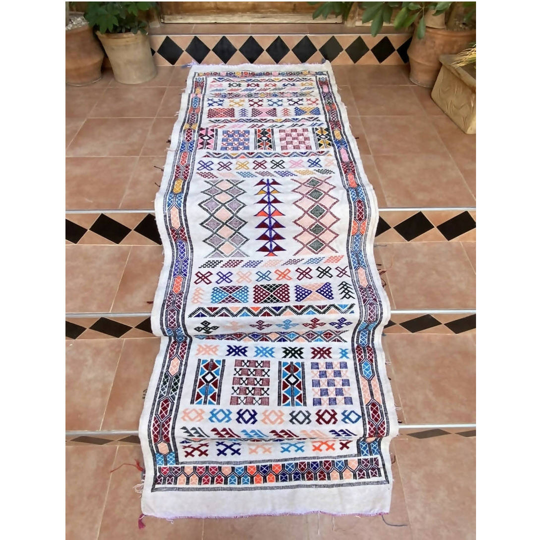 White Kilim Atlas Rug