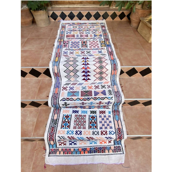White Kilim Atlas Rug
