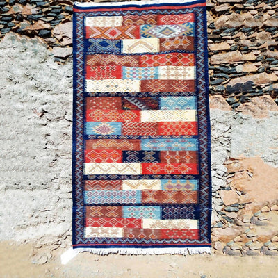 Patchwork Moroccan Rug-Coopérative Bakiz-MyTindy