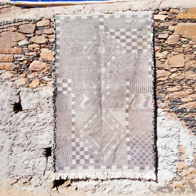 Grey Kilim Moroccan Rug-Coopérative Bakiz-MyTindy
