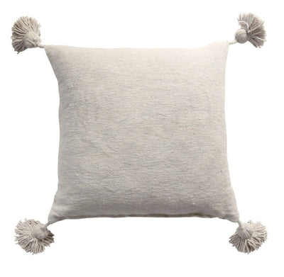 OFF-White Pom Pom Pillow Cover-Bohenate-MyTindy