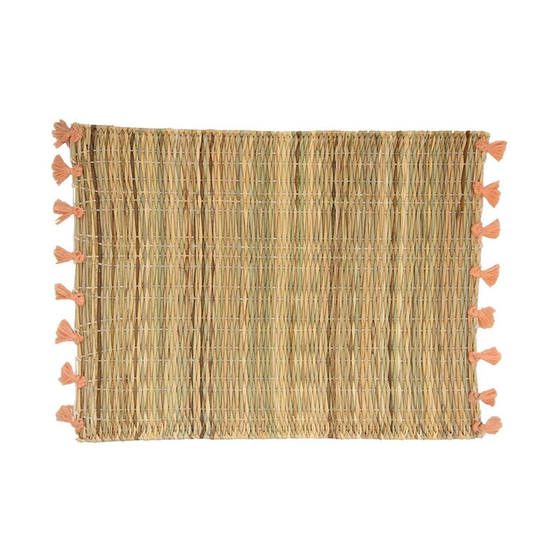 Moroccan Wicker Placemats with Tassels-The Label-MyTindy