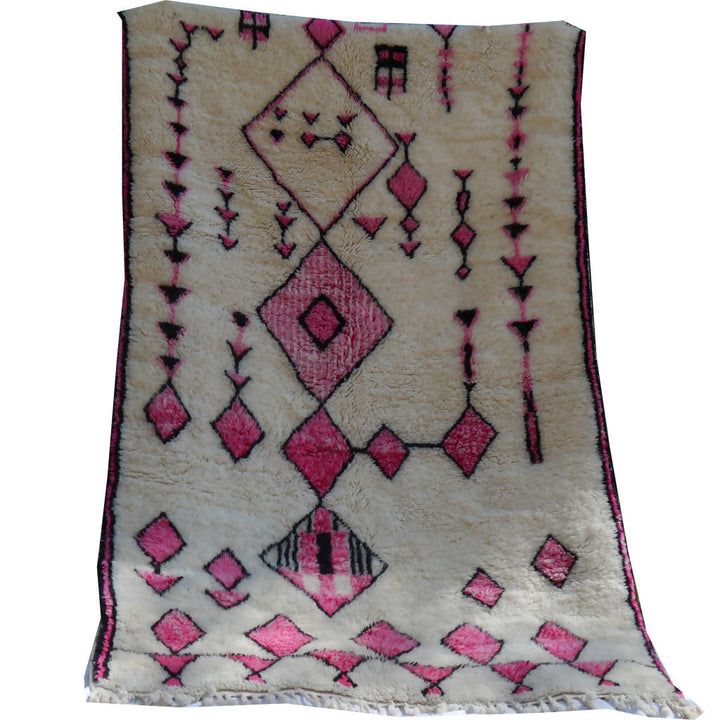 Pink Azilal Rug with Amazigh Symbol