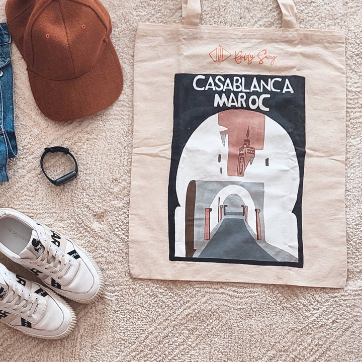 CASABLANCA TOTEBAG HANDPAINTED