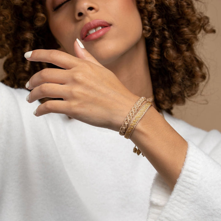 Izy n°2 bracelet in Rose Gold Amber
