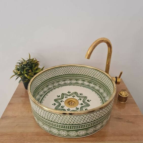 TEE - Deep Gold - Moroccan Ceramic Sink