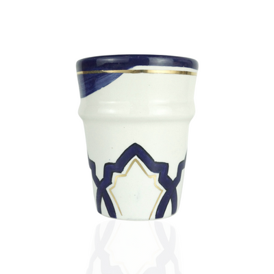 SOBA - Blue and Gold Pattern Lungo Coffee Cups