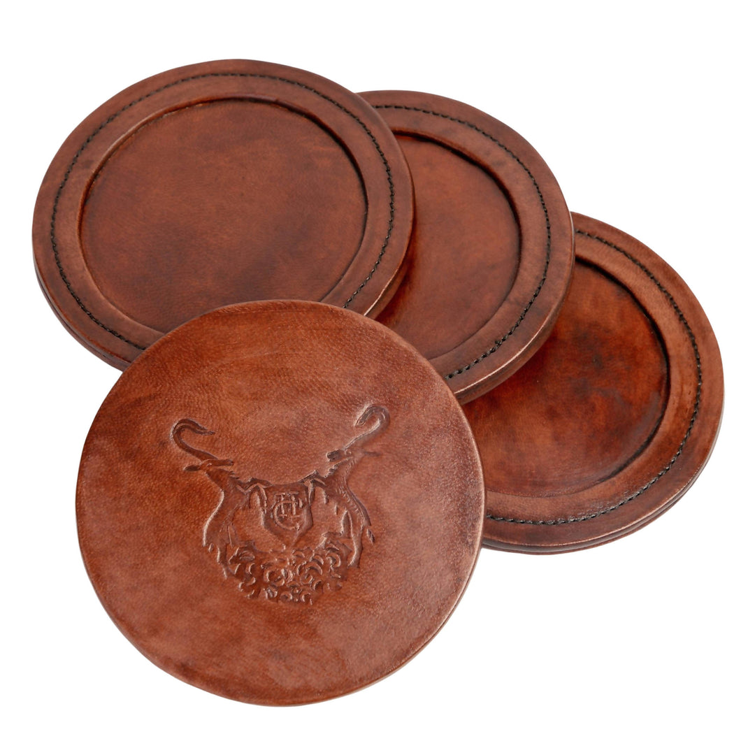 Round Leather Coasters