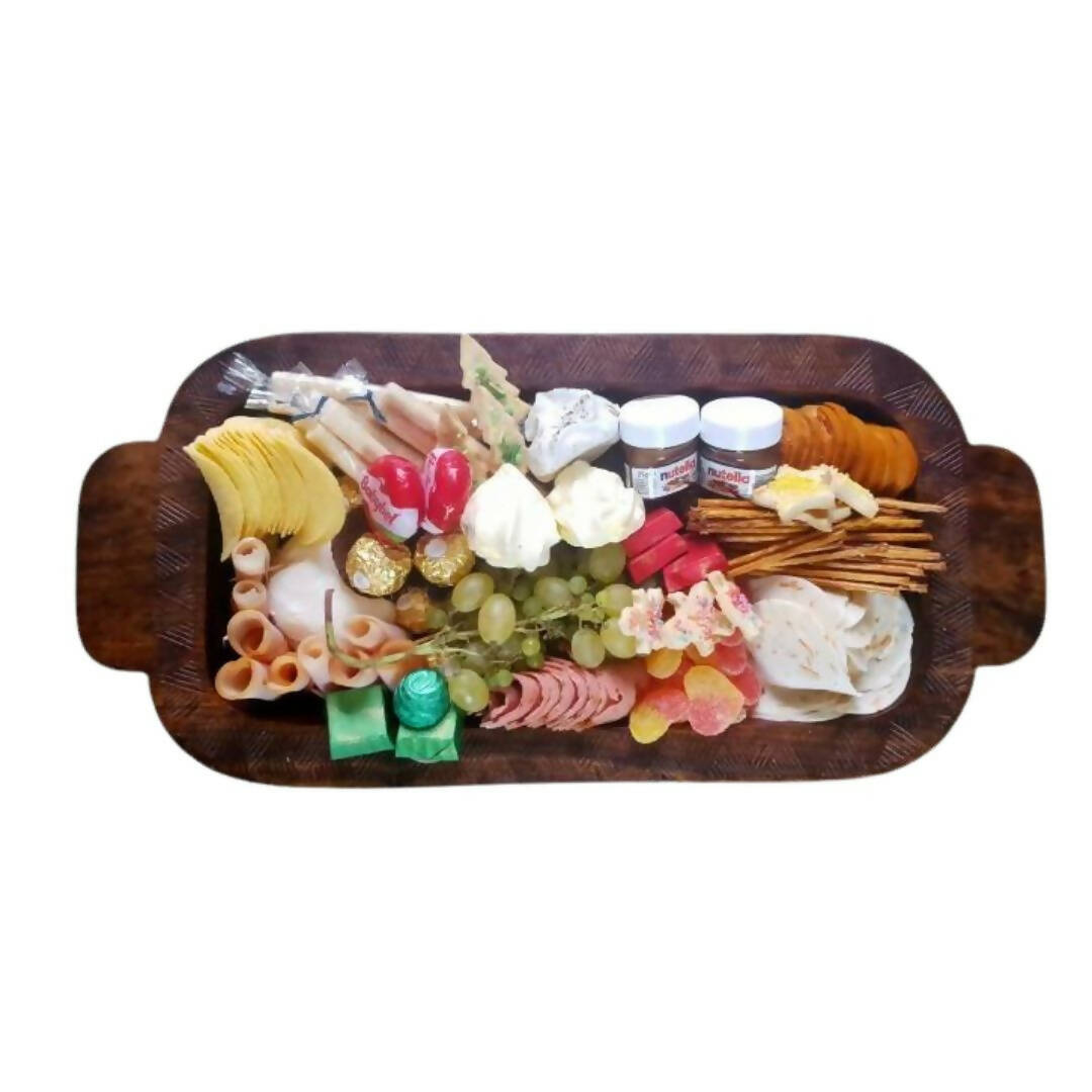 Wooden Oval Deep Tray for Glazing, Cheese, Charcturerie Board