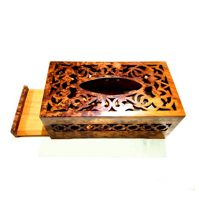 Tissue box made up of Thuja wood Root-Mohamed El Arbi-MyTindy