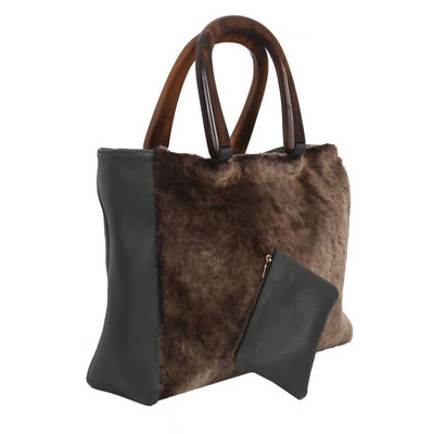 Faux fur and Leather Bag 04-The Bels-MyTindy