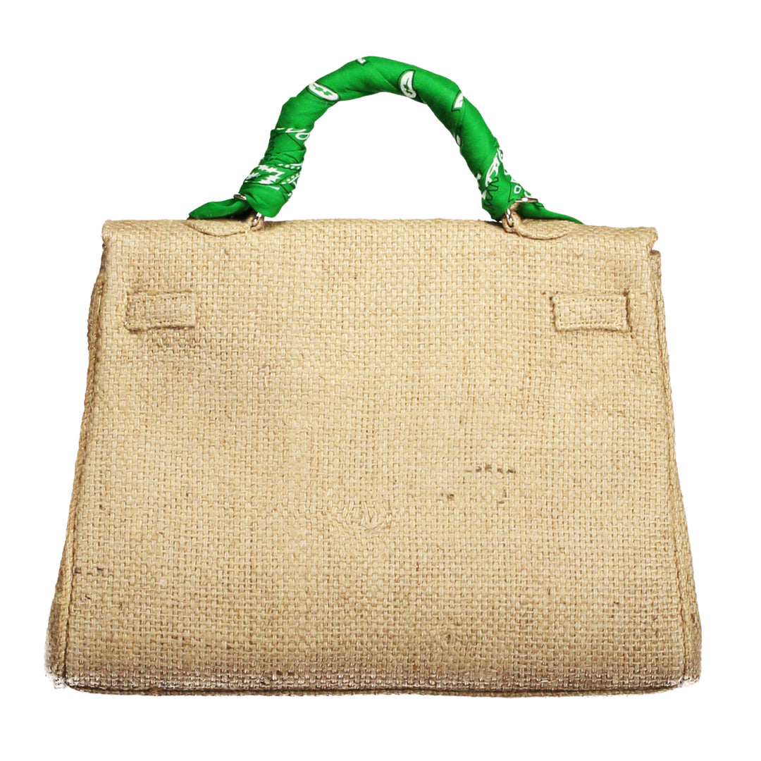 Mini Kelly Style Green Coffee Jute Handbag-Museo Factory-MyTindy