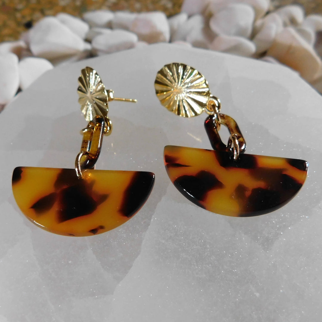 Moon flower earrings