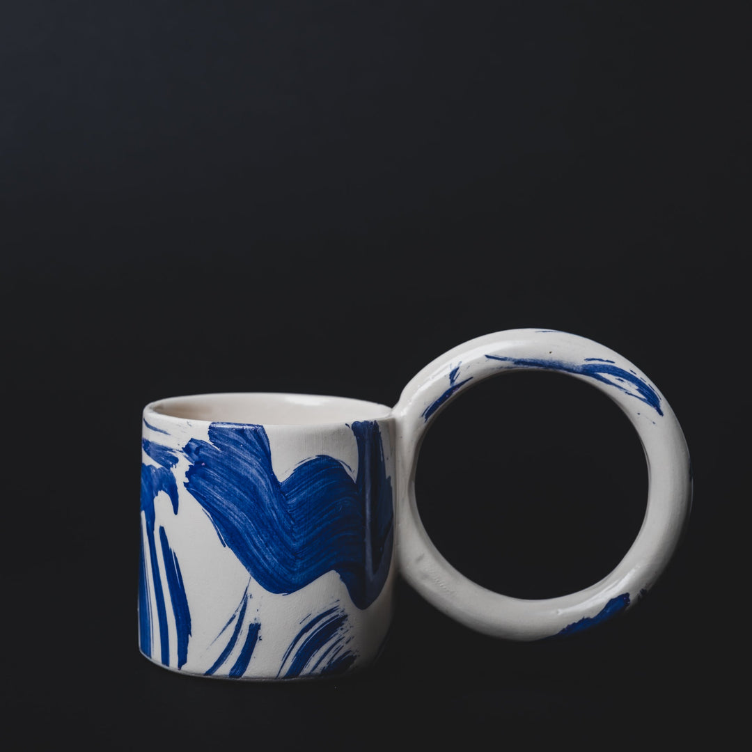 Capsule Eared mug - Abstract blue